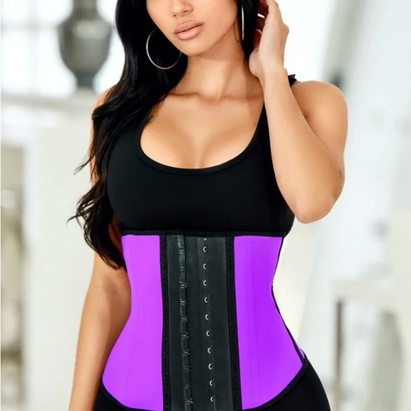 WAIST CORSET/SWEAT WAIST TRIMMER Turquise- Sz.M - Picture 3 of 5